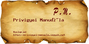 Privigyei Manuéla névjegykártya